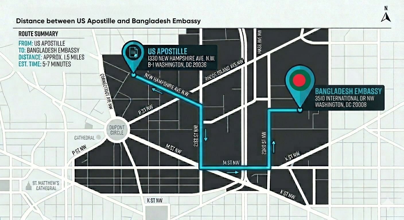 Map of Bangladesh Document Legalization & Apostille Services